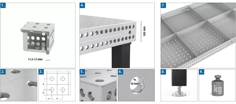 Table de soudure et de bridage Inox - Image 2