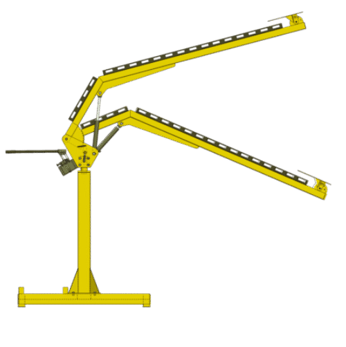 Hydraulic wire feeder boom