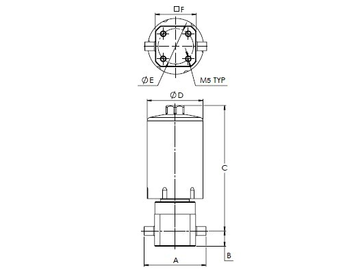 Schéma ou vue technique – Vanne UCV HP20 haute pureté 3000 psi au Maroc