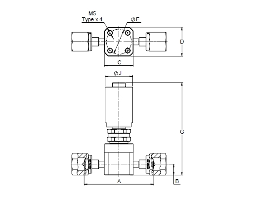 Schéma ou vue technique – Vanne ultra-rapide UCV 2 voies au Maroc