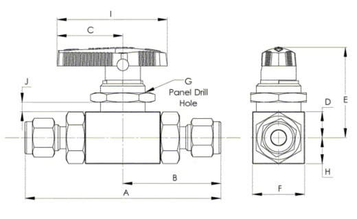 Schéma ou vue technique – Vanne haute performance H-6800 droite au Maroc